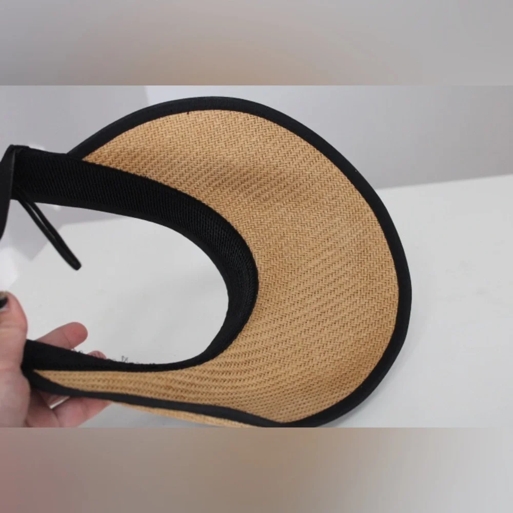 Touché Collection Beige/Black Visor Hat